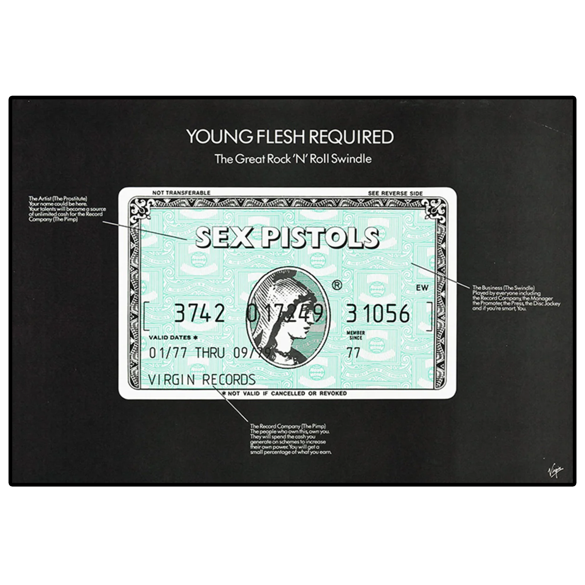 美品ポスターSEX PISTOLSジャケット写真サイン Sex Pistols: Young Flesh Required (1979) – The Moment